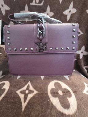 Badgley Mischka Plum Hand Bag. New With Tags.